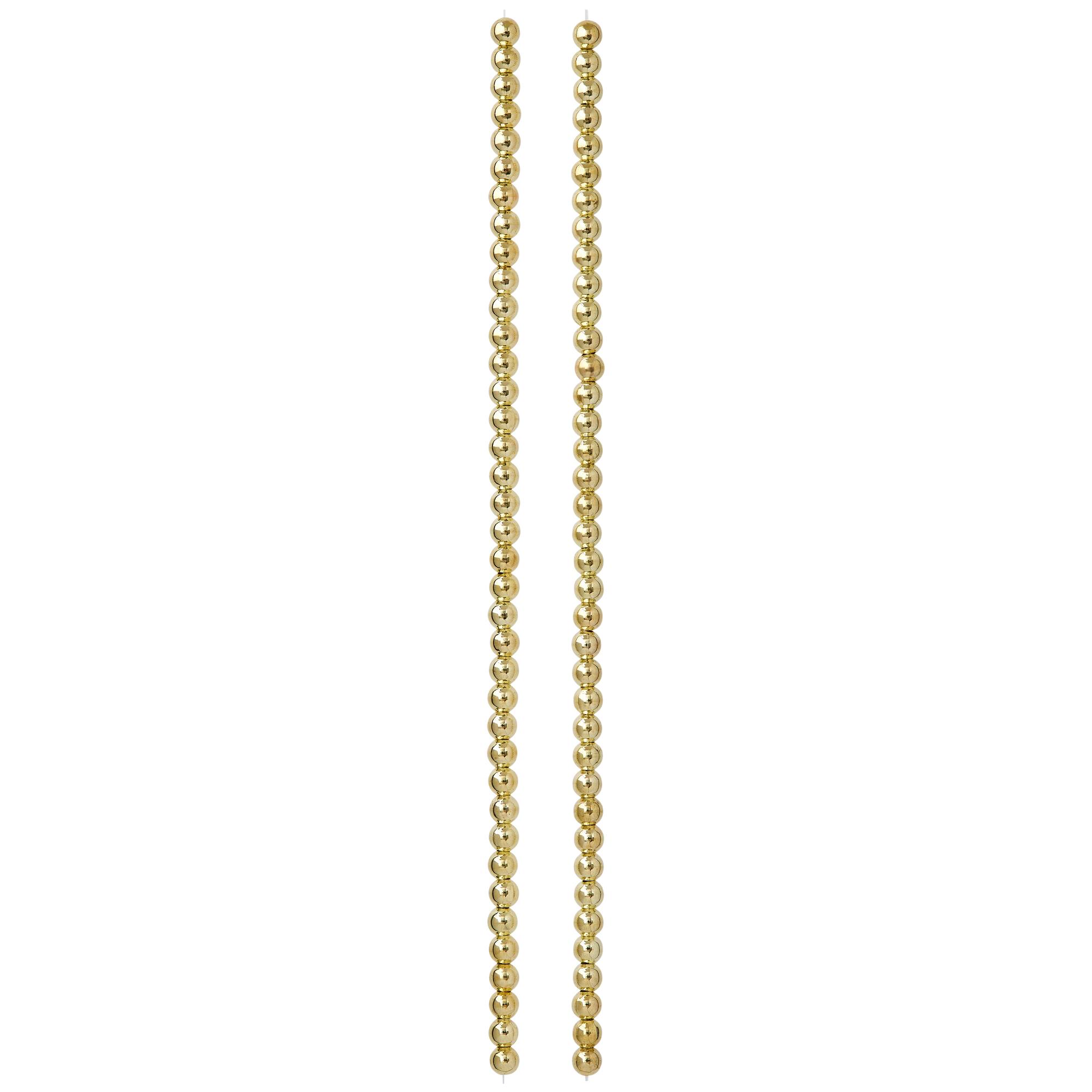 Metallic Gold Round Beads, 4mm by Bead Landing™